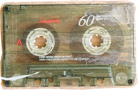 Vintage Feminine Romantic Cassette Tape Cutout